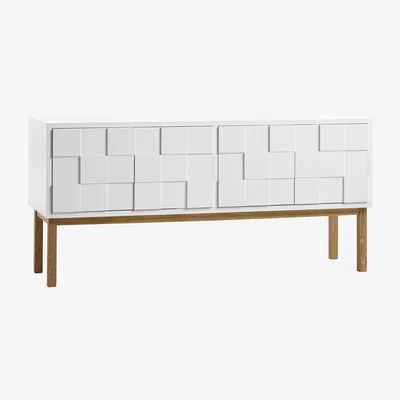 Nordic Nest A2 Collect 2010 media bench with leg Oak leg
