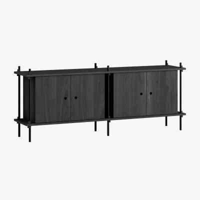 Nordic Nest MOEBE Shelving System sideboard Black 163x65x35 cm S.65.2.D