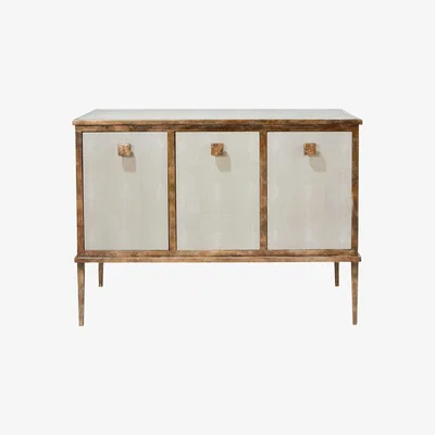 OKA Dalu Faux Shagreen Sideboard - Taupe