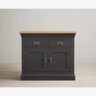 Oak&More Charwood Oak and Charcoal Painted Small Sideboard