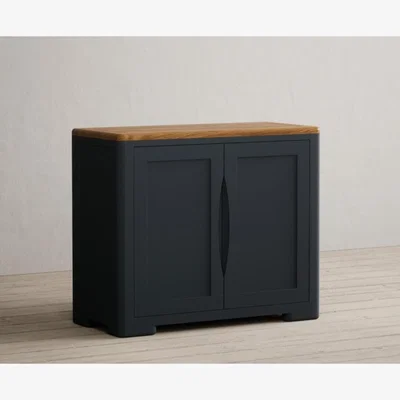 Oak&More Pembridge Oak and Dark Blue Painted Small Sideboard