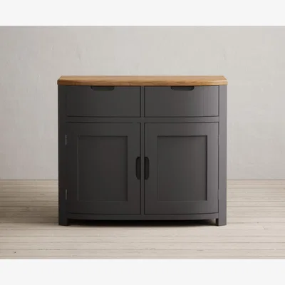 Oak&More Bradwell Oak and Charcoal Grey Painted Small Sideboard