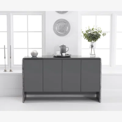 Oak&More Salerno 140cm Grey Marble Sideboard