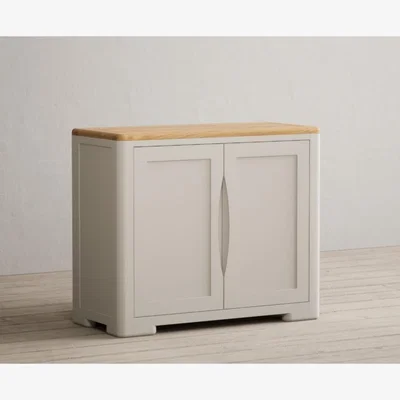 Oak&More Alba Oak and Soft White Painted Small Sideboard