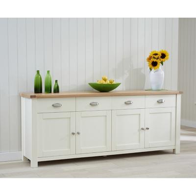 Oak&More Somerset 4 Door 4 Drawer Oak and Cream Sideboard