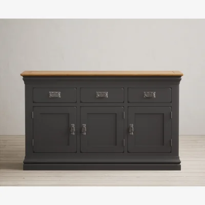 Oak&More Charwood Oak and Charcoal Painted Large Sideboard