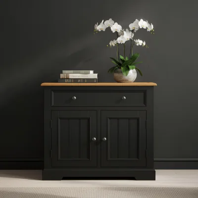 Oak&More Charlton Oak and Black Painted Small Sideboard