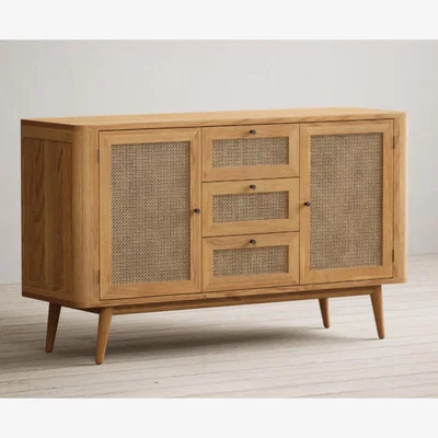 Oak&More Oak Rattan Large Sideboard