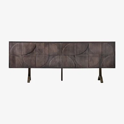 Olivia's Gallery Interiors Fortuna 4 Door Sideboard Brown