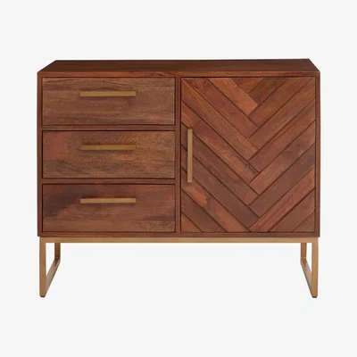 Olivia's Olivia's Soft Industrial Collection - Gaya Sideboard in Brown / Large