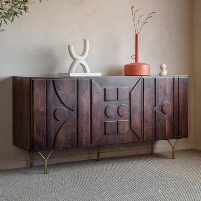Olivia's Gallery Interiors Colby 3 Door Sideboard Brown