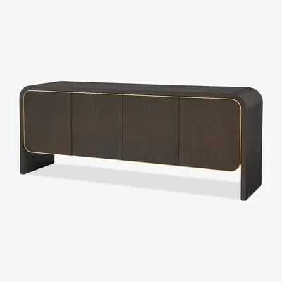 Olivia's Liang & Eimil Walter Sideboard in Dark Grey Oak & Brass