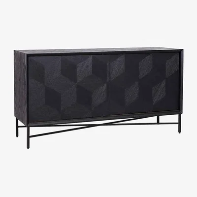 Olivia's Richmond Blax 2 Slidingdoors Black Sideboard