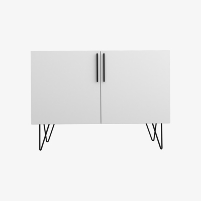 Out & Out Original Memphis - White Sideboard 90cm