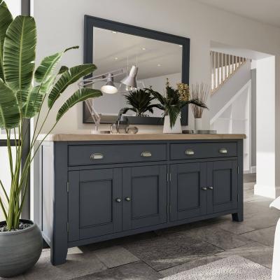 Downtown Downtown Hexham Painted Blue 4 Door Sideboard