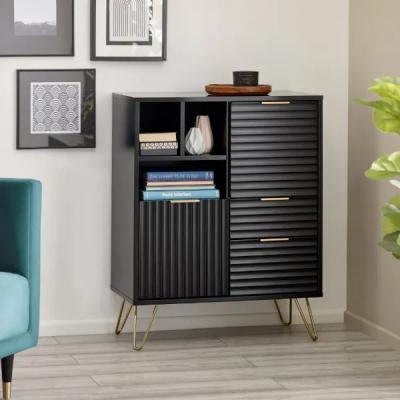 Downtown Julian Bowen Murano 2 Door 2 Drawer Sideboard - Matt Black In mattBlack