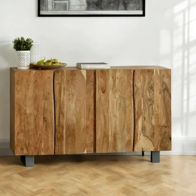 OAT Home Killarney Wooden Live Edge 2 Doors 150cm Sideboard