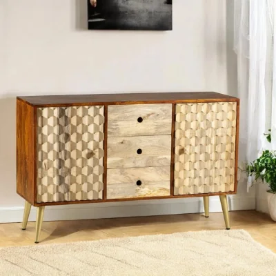 OAT Home Ennis Wooden 2 Doors & 3 Drawers 130cm Sideboard