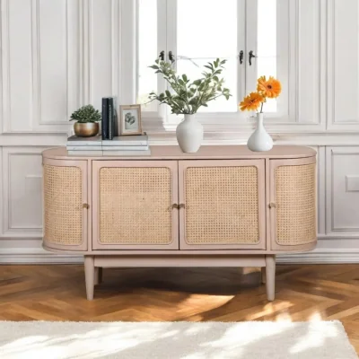 OAT Home Dingle Wooden 4 Doors 140cm Sideboard