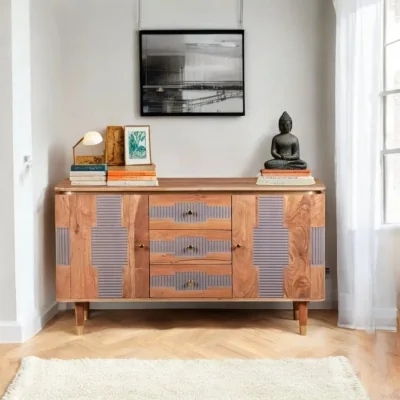 OAT Home Blarney Wooden 2 Door + 3 Drawer 140cm Sideboard