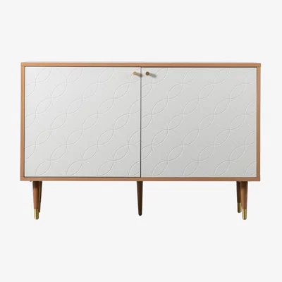Perch and Parrow Stencil Two Door Cabinet