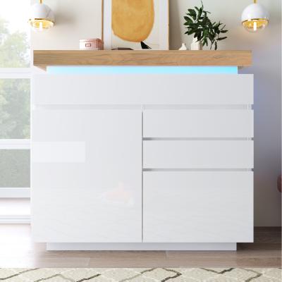 The Range 2 Doors and 3 Drawers Sideboard with Storage Cabinet - White