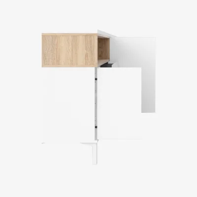 The Range Indigo Sideboard - 3 Drawers, 3 Doors, White and Natural Oak Effect - Natural