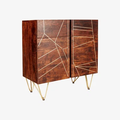 The Range Small Sideboard Dallas Dark Mango - Dark Wood