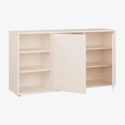 The Range Alice Springs Sideboard with Open Shelving & Push-Open Doors in Sand - Sand
