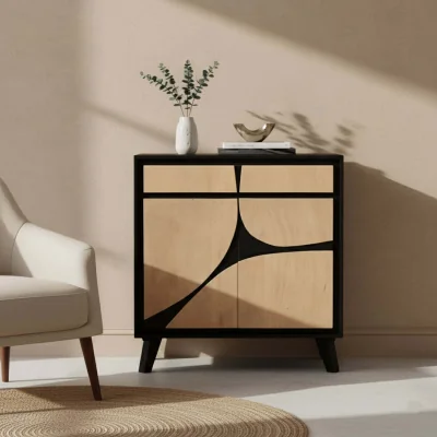 The Range Dusk Mango Wood medium Sideboard with 2 drawers - Tan