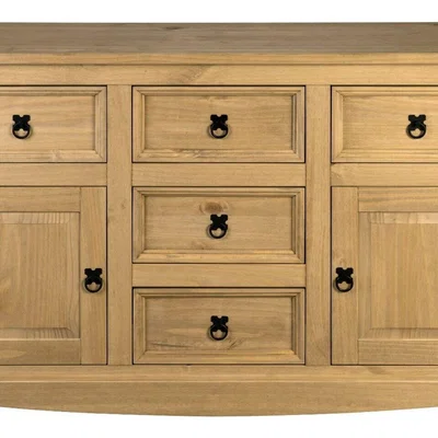The Range Corona Sideboard 5 Drawer 2 Door - Waxed Pine