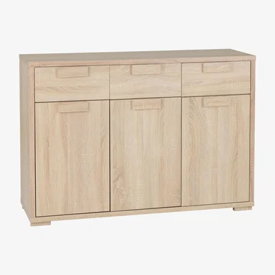 The Range Cambourne 3 Door 3 Drawer Sideboard - Sonoma Oak