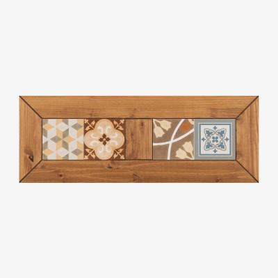 The Range Salvador 3 Door Tile Top Sideboard - Distressed Wax Pine - Distressed Pine
