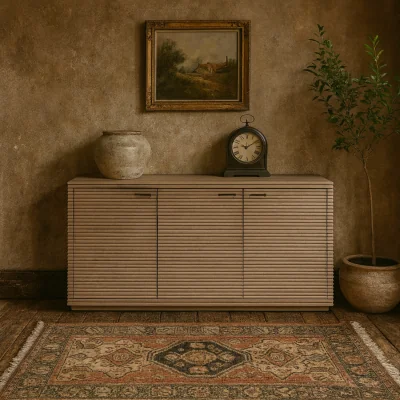 The Range Pirineus 3 Door Sideboard in Weathered - Brown