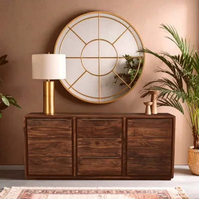 The Range Surati Two Door Three Drawer Sheesham And Acacia Sideboard - Brown