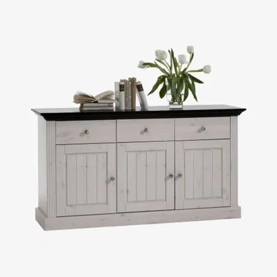 The Range Monaco Three Door Three Drawer Sideboard - White