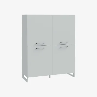The Range Sali 4 Door Highboard in Light Grey - Light Grey