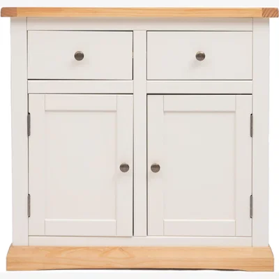 The Range Trevi 2 Door 2 Drawer Sideboard - White / Brass Knob