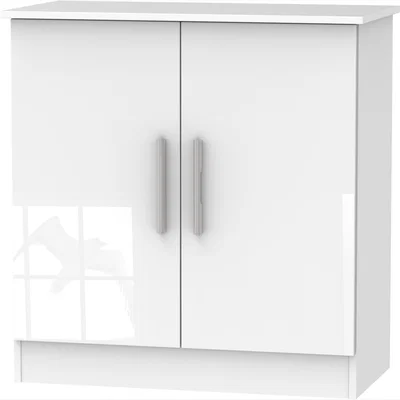 The Range Contrast 2 Door Unit - White Gloss & White