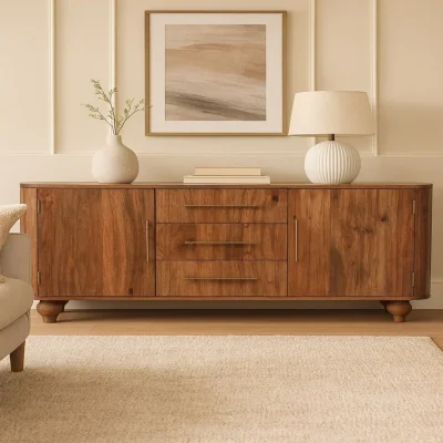 The Range Solid Wood Montara Sideboard - Brown