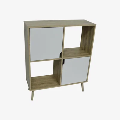 The Range WATSONS - Open Sideboard Cube Shelving With 2 Doors - Oak  White - Oak / White