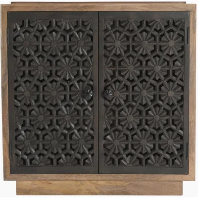 The Range Rainier Square Walnut Wood Decorative Sideboard - Walnut