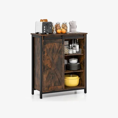 The Range Rustic Farmhouse Storage Sideboard - Brown