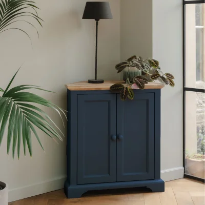 The Range Florence Wooden Corner Sideboard - Navy Blue