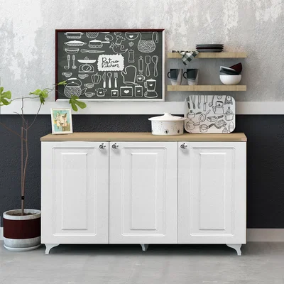 The Range Rosalie Sideboard White and Oak - White and Oak