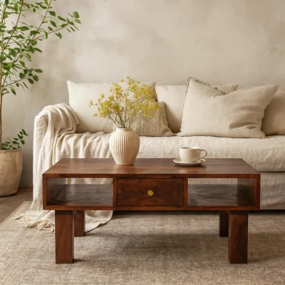 The Range Bologna Sheesham Sideboard in Chestnut Matt Finish - Brown