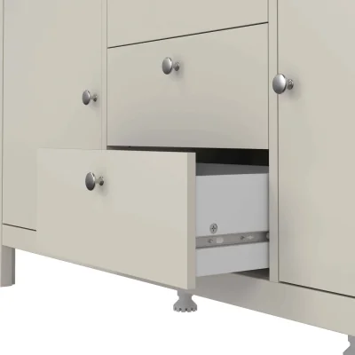 The Range Gossmere Natural Cashmere Sideboard 1510mm, 3 Drawers 2 Doors - Cream