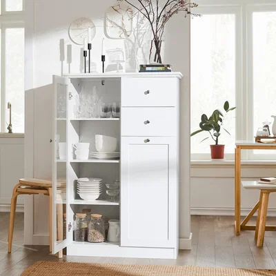 The Range SoBuy Sideboard with 2 Doors and 2 Drawers - white