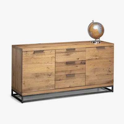 The Range Brooklyn Sideboard - Oak/Metal