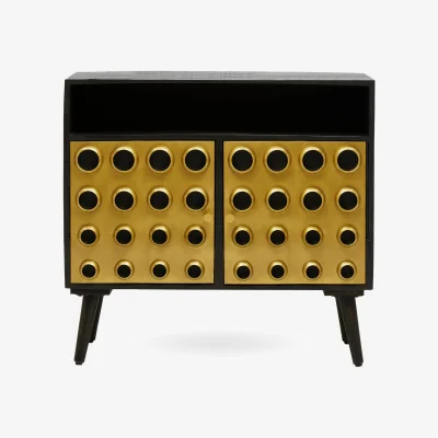 The Range Arti Mango Wood Two Door Sideboard - Gold